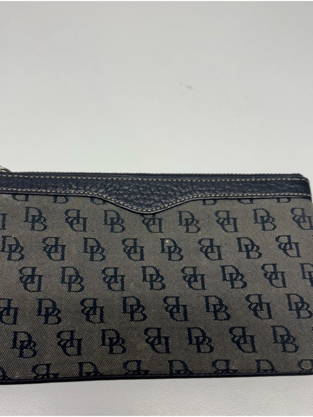 Vintage Dooney & Bourke Monogram Zip Pouch / Clutch